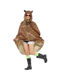 Smiffys Poncho Party Imperméable Tigre