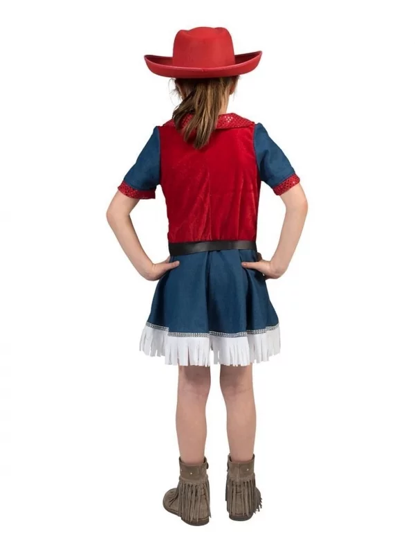 Robe Country Fille, Bleu, Blanc, Rouge 2 Robe Country Fille, Bleu, Blanc, Rouge – Image 2