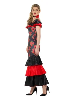 Smiffys Robe Flamenco Femme Rouge Et Noir Femme (robe Et Collier) -WIDMANN Soldes robe flamenco femme rouge et noir femme robe et collier 1
