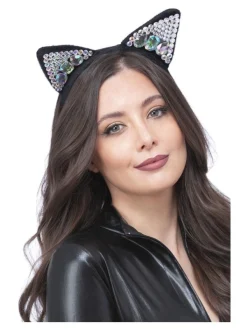 Smiffys Serre Tête De Chat Sexy Femme Avec Strass
