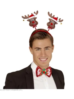 WIDMANN Serre-Tête Renne De Noël Brillant Avec Clochettes -WIDMANN Soldes serre tete renne de noel brillant avec clochettes 2
