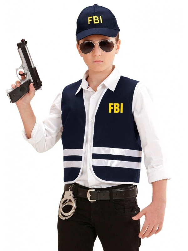 WIDMANN Set Agent Du FBI Enfant (gilet, Casquette) 1 WIDMANN Set Agent Du FBI Enfant (gilet, Casquette)