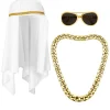 WIDMANN Set Cheikh Arabe Avec Coiffe, Lunettes Et Chaine En Or