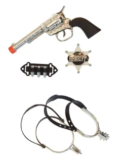 ESPA - Funny Fashion Set Cowboy Enfant (éperons, Pistolet, Balles Et Insigne De Sheriff)