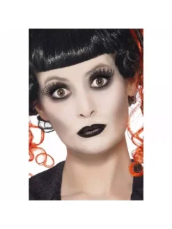 Smiffys Set Maquillage Gothique Avec Cils Et Rouge à Lèvres