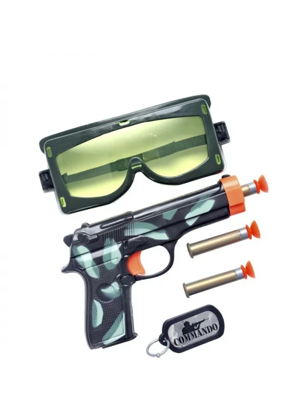 Smiffys Set Militaire (lunettes, Pistolet, Plaque, Balles) 1 Smiffys Set Militaire (lunettes, Pistolet, Plaque, Balles)