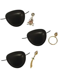 WIDMANN Soldes -WIDMANN Soldes set pirate avec cache oeil et boucle d oreille 1