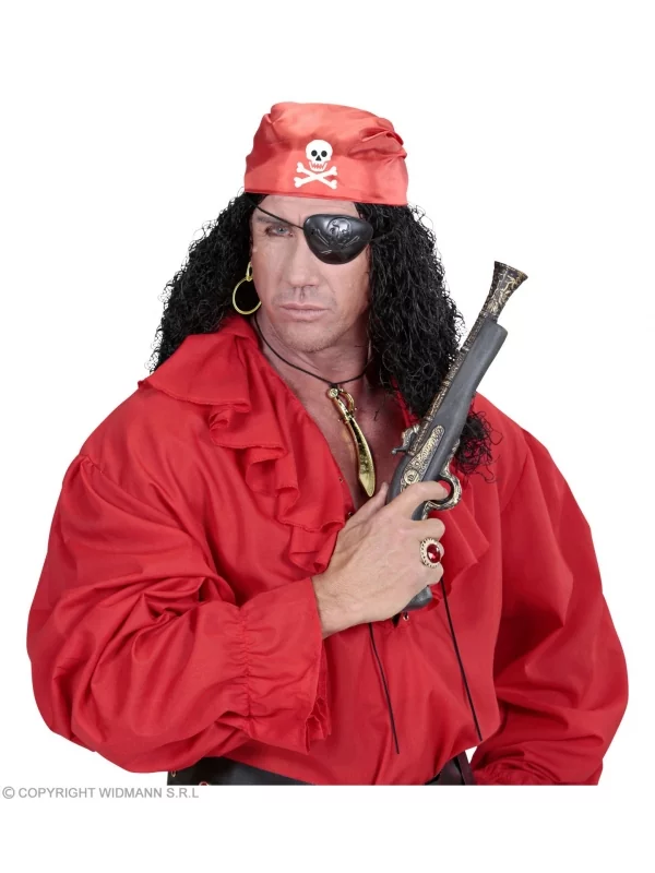 WIDMANN Set Pirate (bandana, Cache-oeil, Boucle D'oreille) 2 WIDMANN Set Pirate (bandana, Cache-oeil, Boucle D'oreille) – Image 2