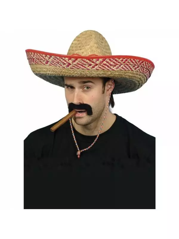 Smiffys Sombrero En Paille Extra Large + Corde 1 Smiffys Sombrero En Paille Extra Large + Corde