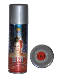 Spray Pailleté Rouge Métallisé Pour Cheveux Et Corps - 125 Ml