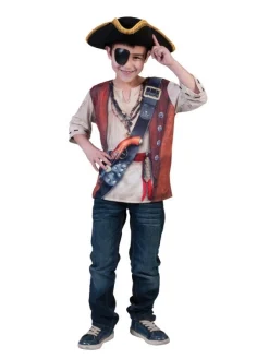 T-shirt 3 D Pirate Enfant 3/4 Au 4/5 Ans