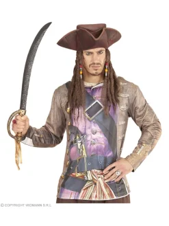 WIDMANN Tricorne Pirate Simili Cuir Avec Cheveux 5 WIDMANN Tricorne Pirate Simili Cuir Avec Cheveux -WIDMANN Soldes tricorne pirate simili cuir avec cheveux 2