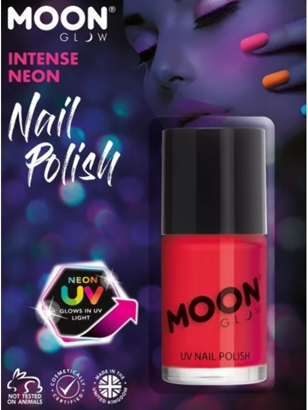 Smiffys Vernis à Ongles UV Néon Rouge Intense - Cosmic Moon 1 Smiffys Vernis à Ongles UV Néon Rouge Intense - Cosmic Moon