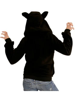 WIDMANN Veste Polaire Avec Capuche Tête De Chat Adulte -WIDMANN Soldes veste polaire avec capuche tete de chat adulte 2