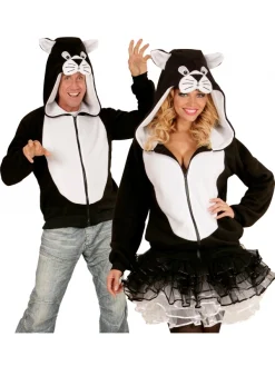 WIDMANN Veste Polaire Avec Capuche Tête De Chat Adulte