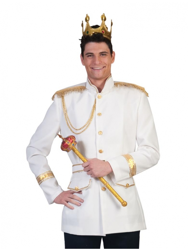 Veste Prince Charmant Blanche Et Or Homme 1 Veste Prince Charmant Blanche Et Or Homme