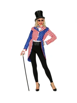 WIDMANN Veste Queue De Pie Femme, Couleurs Drapeau USA 7 WIDMANN Veste Queue De Pie Femme, Couleurs Drapeau USA -WIDMANN Soldes veste queue de pie femme couleurs drapeau usa 3