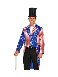 WIDMANN Veste Queue De Pie Homme, Couleurs Drapeau USA