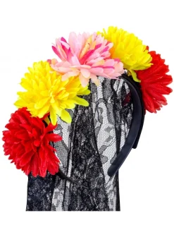 WIDMANN Voile Avec Fleurs Jour Des Morts Femme 5 WIDMANN Voile Avec Fleurs Jour Des Morts Femme -WIDMANN Soldes voile avec fleurs jour des morts femme 1